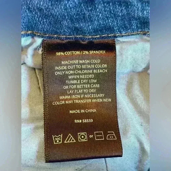 Kut From The Kloth Medium Wash Jeans Size 4 Embroidery Logo Straight Leg - Picture 6 of 11